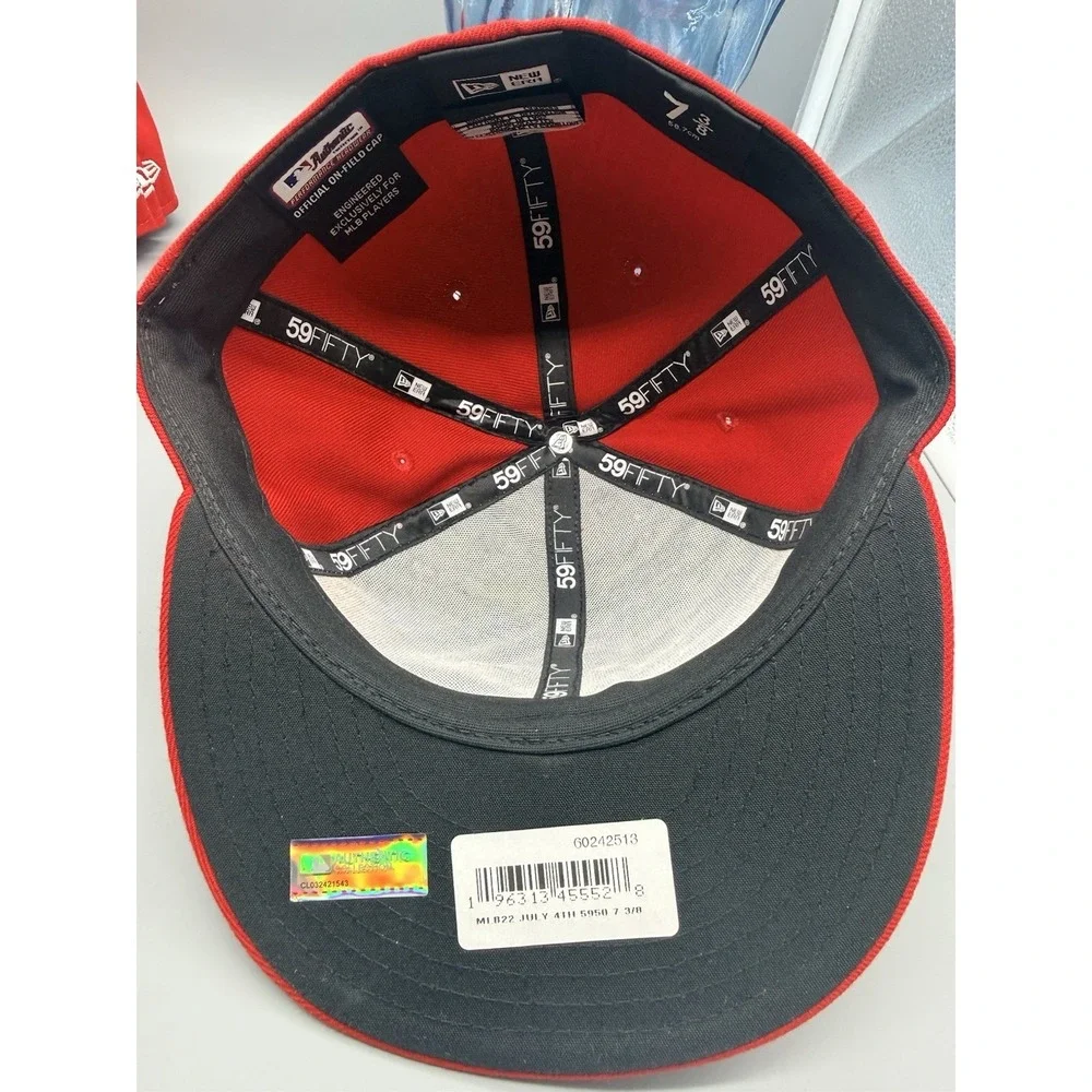 New‎ Era 59FIFTY Red Athletics 2022 4th of July On-Field Fitted Men's 7 3/8 Hat